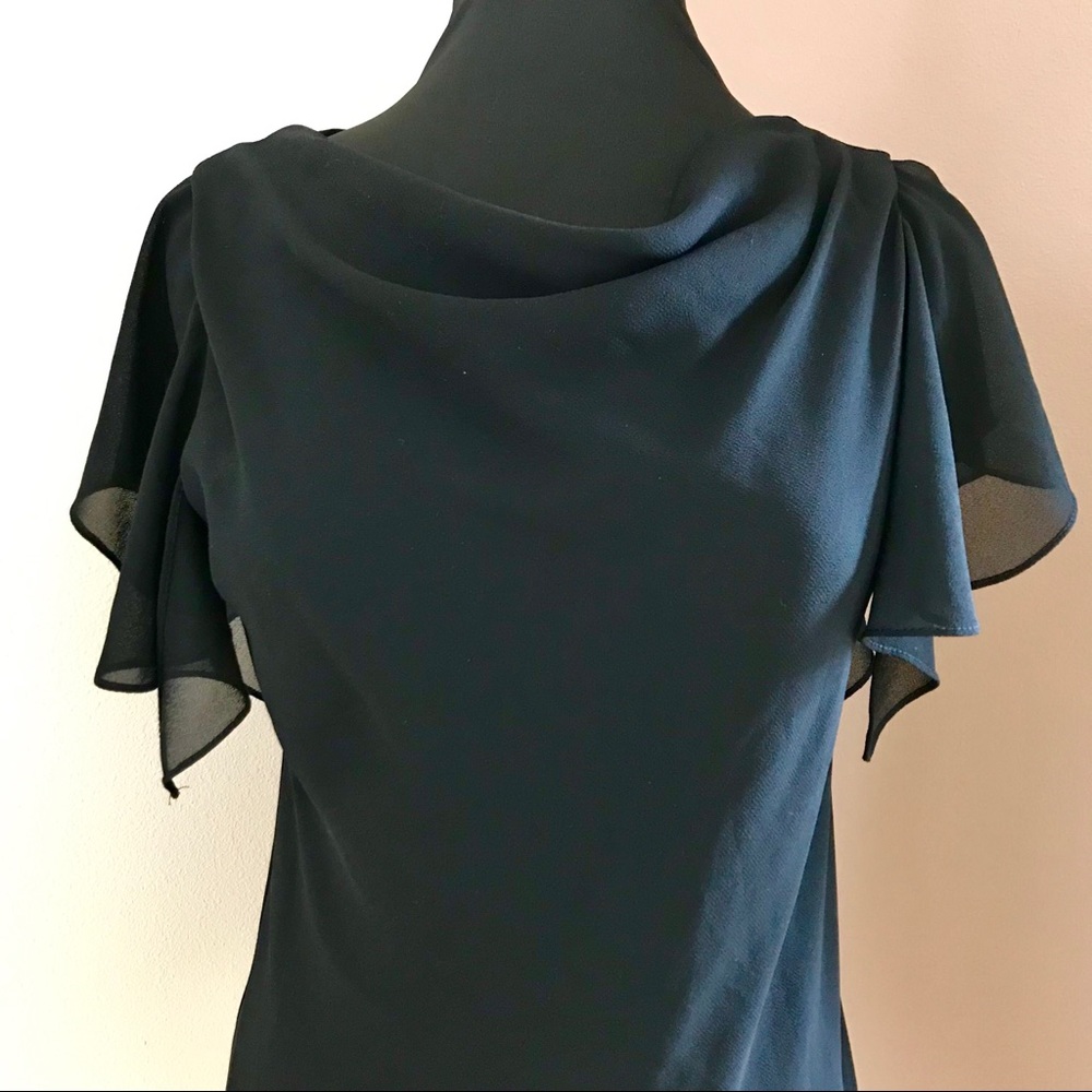 Vintage Black Metaphor Blouse Medium